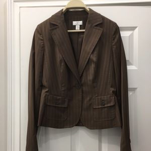 Brown Pinstripe Loft Blazer